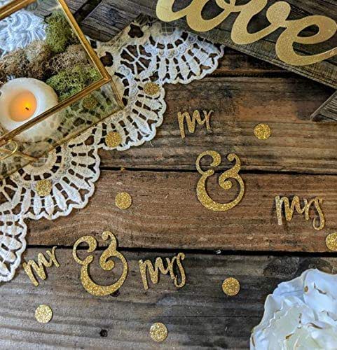 Amazon.com: Mr and Mrs Confetti, Bridal Shower Decorations, Engagement