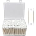 Egaageoi 1000 ct Biodegradable Bamboo Cotton Swabs - Double-Tipped, 100% Cotton with Bamboo Sticks - Ideal for Ear Cleaning, Makeup, Pet Care - Eco-Friendly and Sustainability