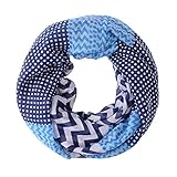 Pop Fashion Womens Pattern Chevron Infinity Scarf w/ Dots Infinity Scarves with Pattern Scarf for women