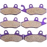 Kevlar Carbon Brake Pads ECCPP Automotive Replacement Front and Rear Carbon Fiber Brake Pad Sets for 2014 Yamaha Raptor 700 YFM700R