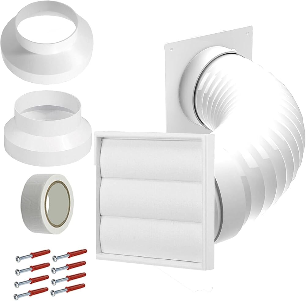 Spares2Go Universal Cooker Hood External Vent Kit 4/5/6in White