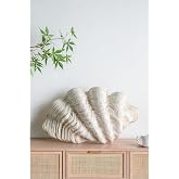 25.3" Large Clam Shell Bowl, Coastal Decorative Centerpiece for Home Decor | 25.3" Large Decorative Clam Shell Bowl, Coastal Ocean-Inspired Centerpiece Accent for Dining Table Bathroom Beach House Decor