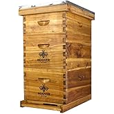 Hoover Hives Complete 8-Frame Beehive Kit – Wax-Coated Fir Wood, Includes 2 Deep Brood Boxes, 1 Medium Super, Langstroth Frames & CellTech Foundations – Durable, Weather-Resistant Beekeeping Supplies