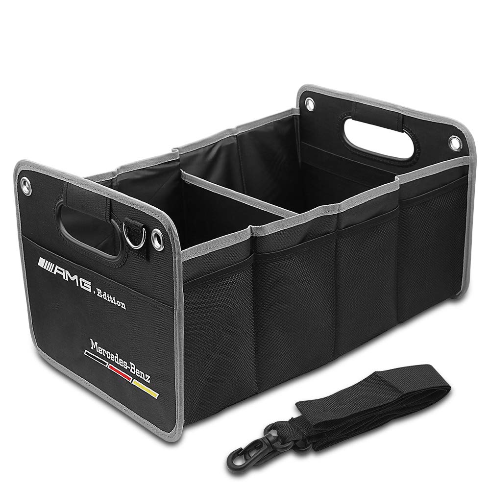 Organiseur De Coffre De Voiture Pliable - Grande Capacité Avec Compartiments - Tissu Oxford Résistant - Pour SUV, Voiture, Camionnette - Range Tout Désordre