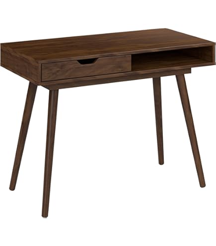 Amazon.com: Bush Home Nora 54W Writing Desk in Dark Walnut | Large