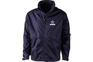 dunbrooke Men's Navy New England Patriots Sportsman Waterproof Packable Full-Zip Jacket
