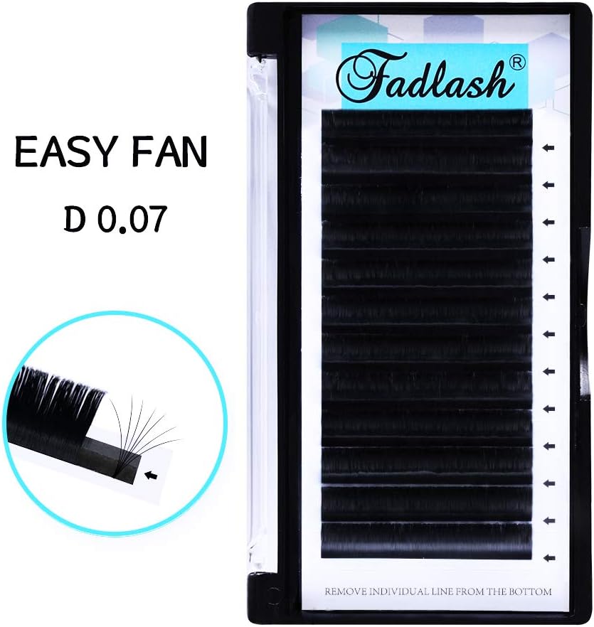 Easy Fan Russian Lashes 0.07 D Curl 12mm Single Tray Withstand 90ā Volume 3D 5D 6D-20D Self Fanning (0.07-D-12) - Image 3