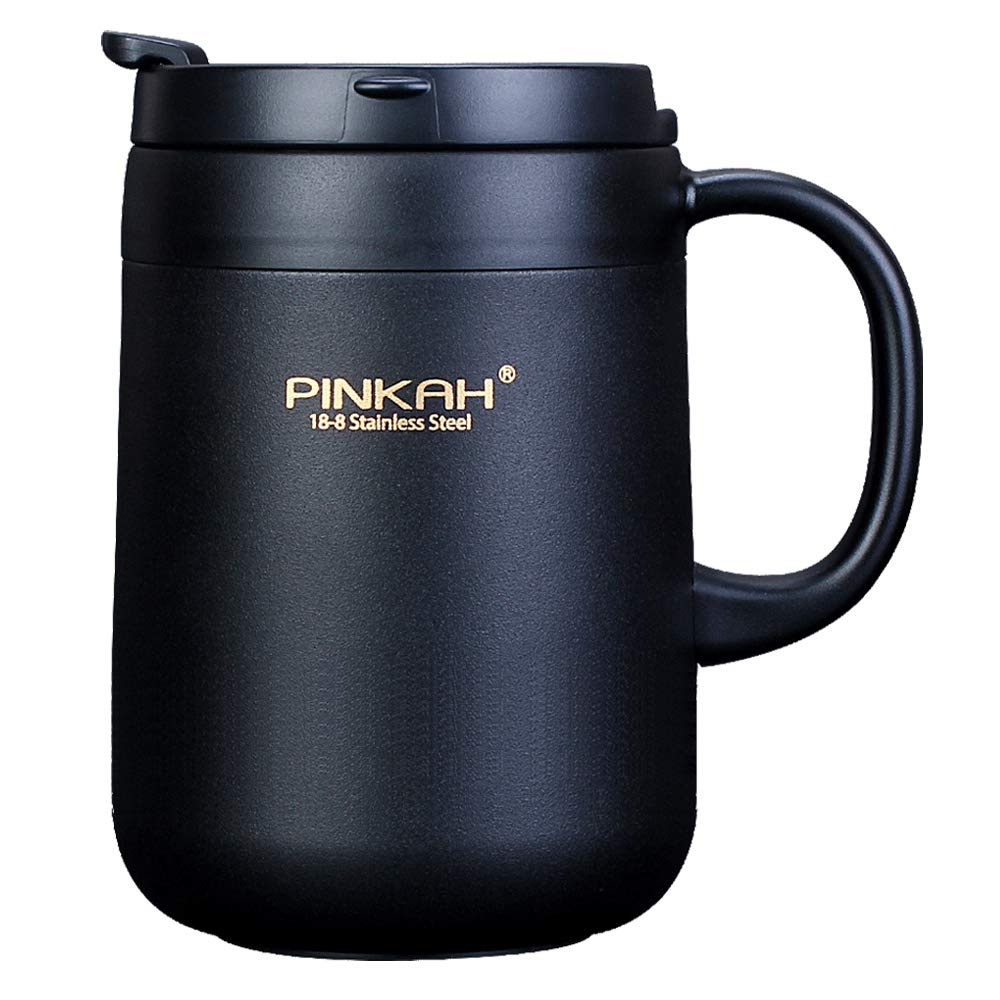 Pinkah Stainless Steel Thermos Mugs Office Cup With Handle