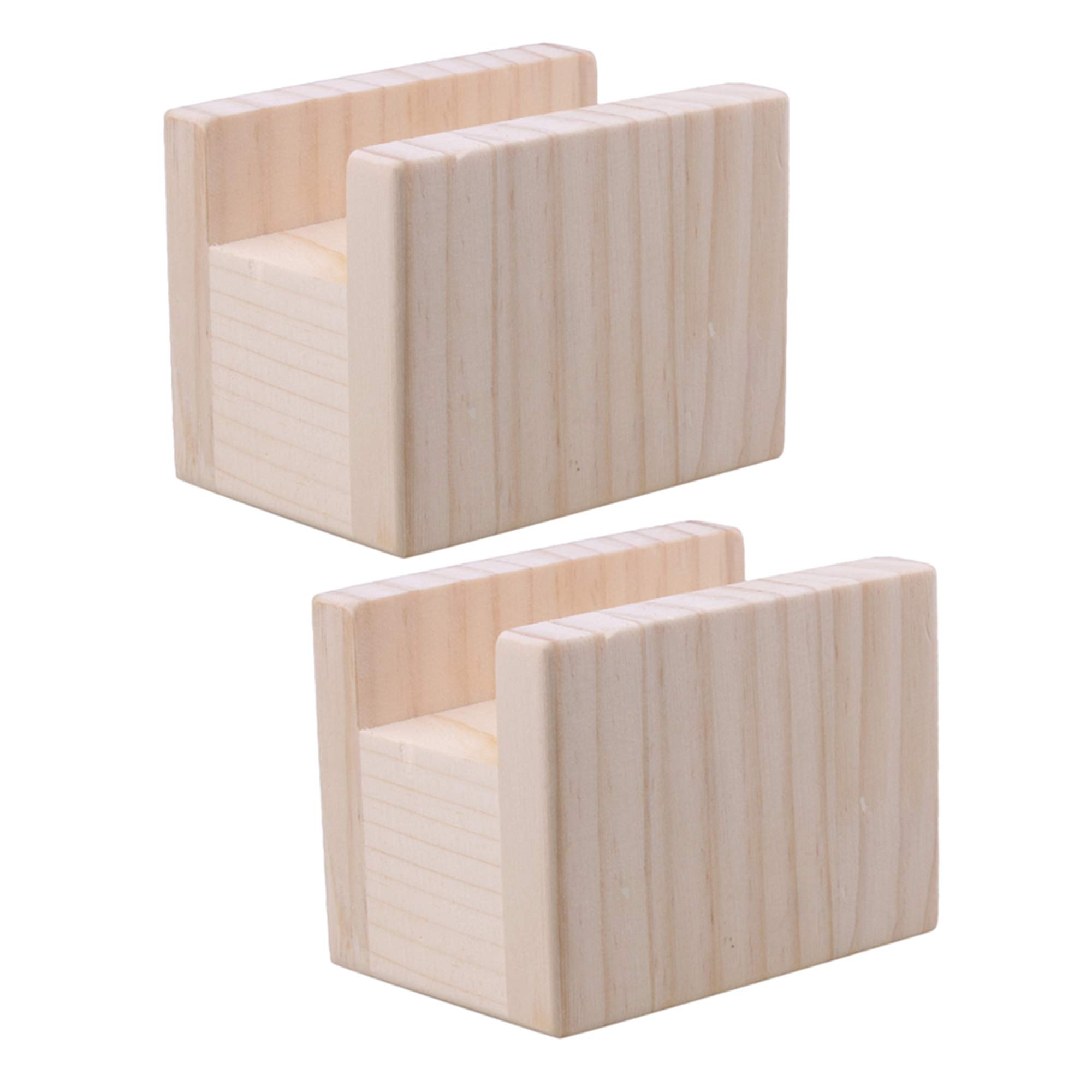 2inch Hight Desk Riser Lifter Wooden Furniture Soft Feet Lifts Storage Lift 4cm Groove Set of 2