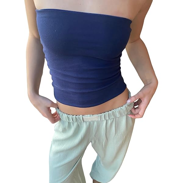 Y2k Striped Bandeau Tube Top - Strapless Backless Crop Top For Women, Preppy Summer Aesthetic - View #6