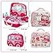 BonnieSun 19pcs Little Girls Pretend Makeup Set Cosmetic Beauty Salon Toy Pretend Dress-up Kit for Toddlers Kids With Mirror