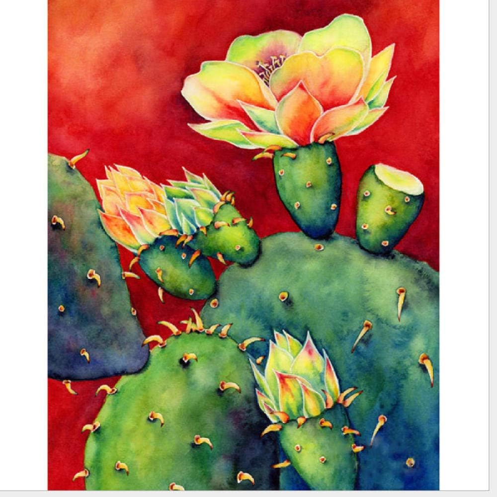 Yqgdss Jigsaws Puzzles 500 Pieces DIY Cactus Flower Kids Adult Elderly Personality Fun Puzzle Jigsaw Art Gift