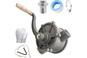 Gas Caddy Pump, TINJO Hand Gas Diesel Transfer Pump for 30 Gallon 35 gallon 40 gallon Gas Fuel Diesel Caddy, Inlet Pipe 1-1/4",Outlet Pipe 1" (Hand Siphon Pump + 1" Adapter) (0.98 inch)