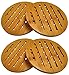 HealthPro Organic Moso Bamboo Collection Heavy Duty Trivet Set (4)