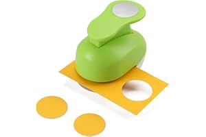 HAUSTGO 1 Inch Circle Punch, Lever Action Circle Punches for Paper Crafts, 25mm Craft Hole Punch for Scrapbooking, Card Making, DIY Photo Albums, Gift Tags, Homemade Confetti