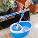 Valuebox 360°Spin Mop Bucket System Stainless Steel with Extended Length Handle&2 Microfiber Mop Heads, EasyWring Spin Mop Bucket System, Magic Spinning Mop Floor Cleaning System for Home Kitchen