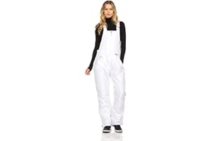 Arctic Quest Womens Ski Snow Bibs Pants Insulated Water Resistant Overalls Snowboarding Winter Waterproof Pants Women