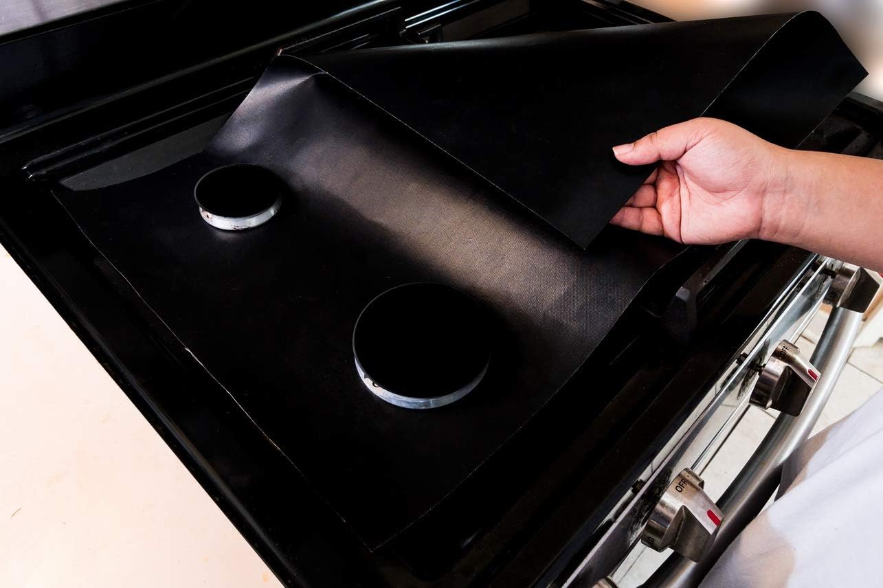 Non-Stick Premium Quality Oven Liner (3- Pieces Set) | Easy To Clean Oven Liners For Bottom Of Electric oven | Heat Resistant Silicone Oven Liner | Reduce Spills and Stuck Food Oven Mat: Kitchen & Dining