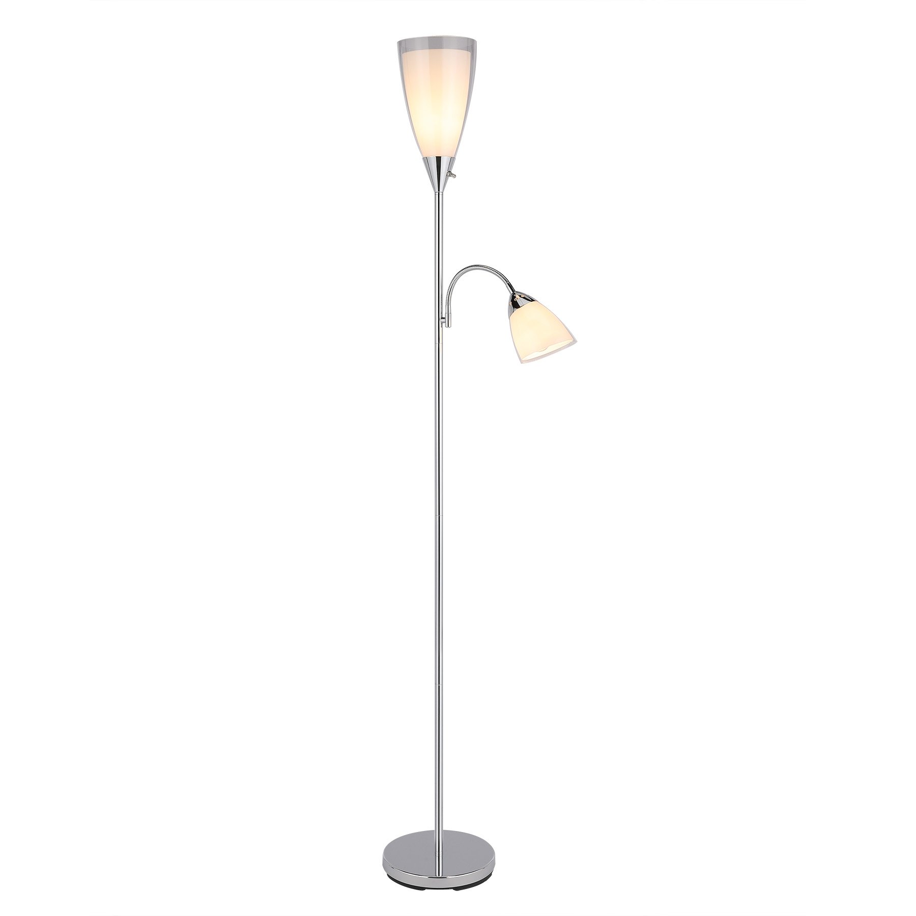 COZ 3Way Combo Torchiere Floor Lamp with Side Light, Modern Multi