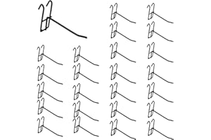 OSVJE 25 Pcs Grid Wall Hooks, Wall Mount Organizers Storage Hooks Customized Display Hangers, Black 4 inch Grid Display Hangers for Retail/Craft Show Home Setup