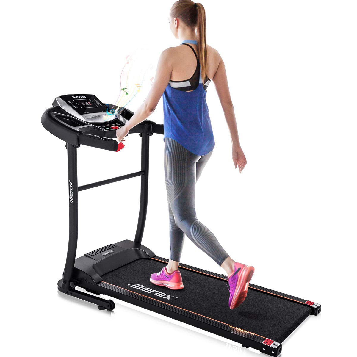 Merax Electric Folding Treadmill Easy Assembly Motorized Running Jogging Machine For Home