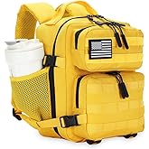 HongXingHai 9L Mini Tactical Backpack for Men and Women, Tactical Backpack Small for Hiking, Small Tactical Bag（Yellow）