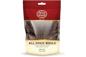 Spicy World Whole Allspice Berries 2oz (57g) – Premium Quality, Natural & Vegan, Aromatic All Spice for Cooking, Baking & Pickling