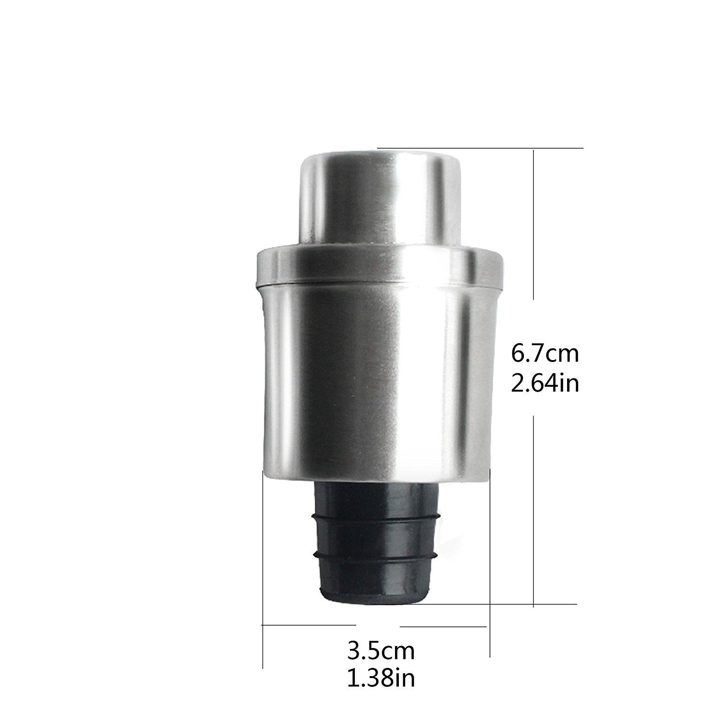 Casa al vacío de acero inoxidable sellada tapón para botella de ...