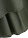 MakeMeChic Women's Lace Up V Neck Knit Crop Tank Top Army Green one-size
