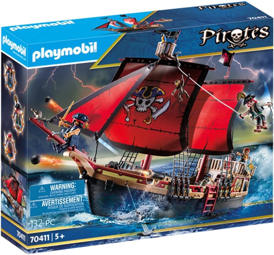 Playmobil 70411 Pirates Large Floating Pirate Ship Toy Ages 4+