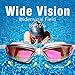 GAOGE Swim Goggles Swimming Goggles + Swim Cap + Case + Nose Clip + Ear Plugs, Triathlon Swim Goggles Mirror Coated Lenses Anti-Fog Shatterproof UV Protection for Adult Men Women Youth Kids Child