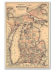 From Amazon.com. Click for details:
 Home: RAILROAD MAP of MICHIGAN by O.W. Gray & Sons circa 1876 - measures 36" high x 24" wide (915mm high x 610mm wide) - Carlson Brands Home: RAILROAD MAP of MICHIGAN by O.W. Gray & Sons circa 1876 - measures 36" high x 24" wide (915mm high x 610mm wide) - Carlson Brands