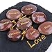 TGS Gems 2-3 inches Engraved Inspirational Red River Stones with Golden Words(8 Different Words)