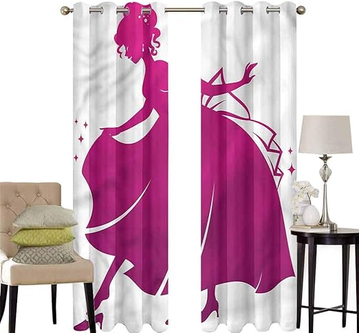 Amazon Com Hengshu Princess Blackout Curtains For Bedroom Glass