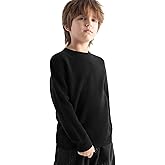 Chanyarn Boys and Girls 100% Merino Wool Sweater Fall Winter First-Line Ready to Wear Crewneck Long Sleeve Seamless Sweater