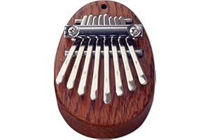 HOSIKUGI 8 Key Mini Kalimba Thumb Piano Solid Wood Finger Piano Portable Marimba with Lanyard, Gift for Kids Adults Beginners