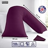 Rohi Orthopaedic V Pillowcase Only Plum 70x30cm Microfibre Anti Allergy view 6
