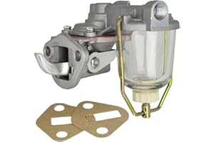 XYZIL Fuel Lift Transfer Pump w/Bowl 3637288M91 Compatible with Massey Ferguson 35 50 135 150 202 203 205 230 20 40 2135 2200 122TR 135TR Tractor for Perkins Engine 3A.144 2641406 4222094M1 890960M91
