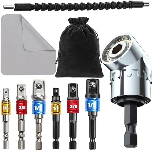 Impact Grade Driver Sockets Adapter Extension Drill Bit Set: 6Pcs