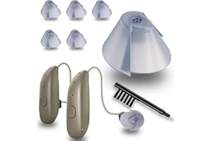 AUDISAISI GN Resound Hearing aid Domes Sure Fit Tulip Domes Gray Split Ear Rub Piece Hearing Aid Standard Receiver,Comfortable BTE Jabra Hearing Amplifier PSAP Kit Ear Tips Invisibler (Grey, 6 pcs)