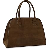 Suede Tote Bag for Women,Women's Suede Purse Vintage Top Handle Bag,Fashion Shoulder Satchel Bag for Office Travel