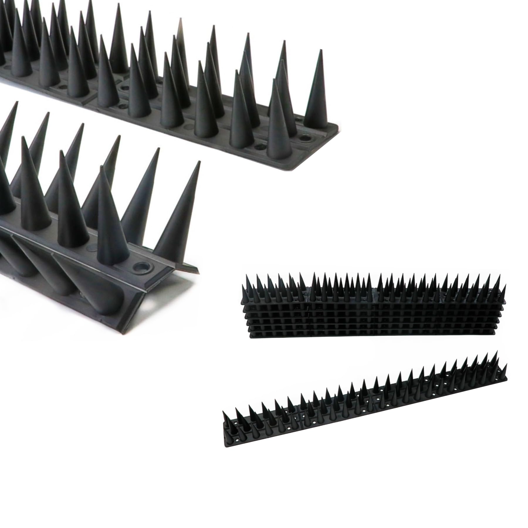 NestNook Bird Spikes for Anti Pigeons - Keep Birds Away Safely - For Home Balcony Window Ledge Fence Deterrent - Black 5.4M