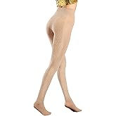 VINICUNCA Women's Sparkle Rhinestones Tights, 80D Footed Solid Color Pantyhose with 10+ Colors