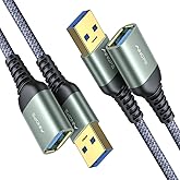 AINOPE 2PACK 3.3FT+3.3FT USB 3.0 Extension Cable Type A Male to Female Extension Cord Sturdy Braided Material Fast Data Trans