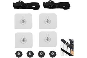 KAKUPPA 2 Pack Adjustable Furniture Safety Straps, Anti Tip TV Anchors for Baby Proofing, No Drill Adhesive Wall Mounting Ear