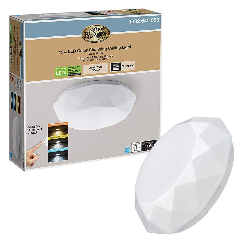 Hampton Bay 12 in. Diamond Design 3000K 4000K 5000K Selectable LED