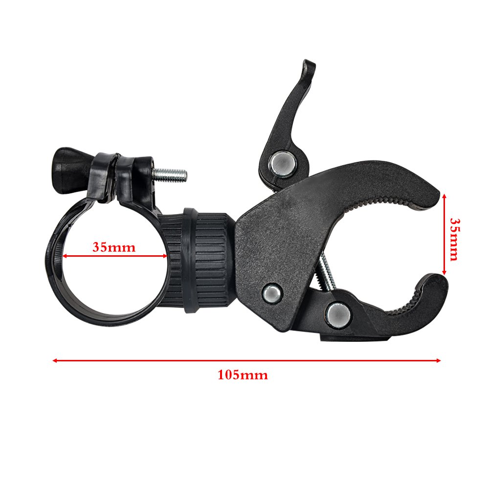 MyArmor Universal Bike Torch Clip Bicycle Cycling Handlebar / Front Rear Wheel Bar / Front Light Bracket Flashlight Holder Stand