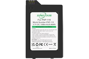 SUNLYTOUR 1 pcs PSP-110 Battery PSP-110 PSP 110 Replacement Battery 1800mAh Compatible with PSP Portable Playstation psp 1000