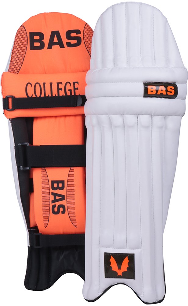 Buy BAS College Men's PVC Cricket Batting Pads (Size Men, Orange