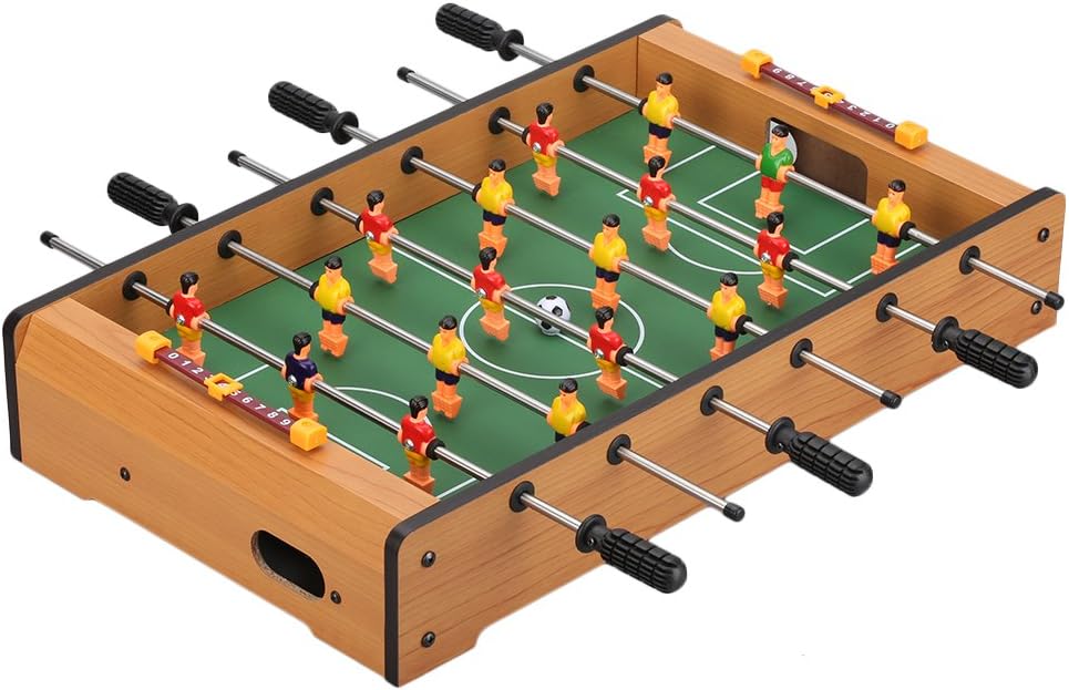Virhuck Mini Table Top Foosball, Mini Air Hockey Table and Mini Table Top Pool Table Billiard Table for Kids 19/20/27 Inches Soccer Game Table Indoor & Outdoor Soccer Game Kids Adults Toy